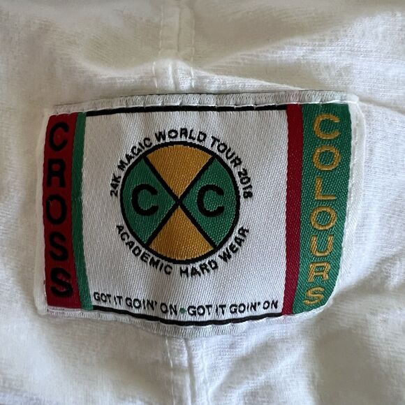 Cross Colours Men Bruno Mars 24k Magic Concert Tour Hoodie Tee Sz M Long Sleeve - Picture 8 of 13